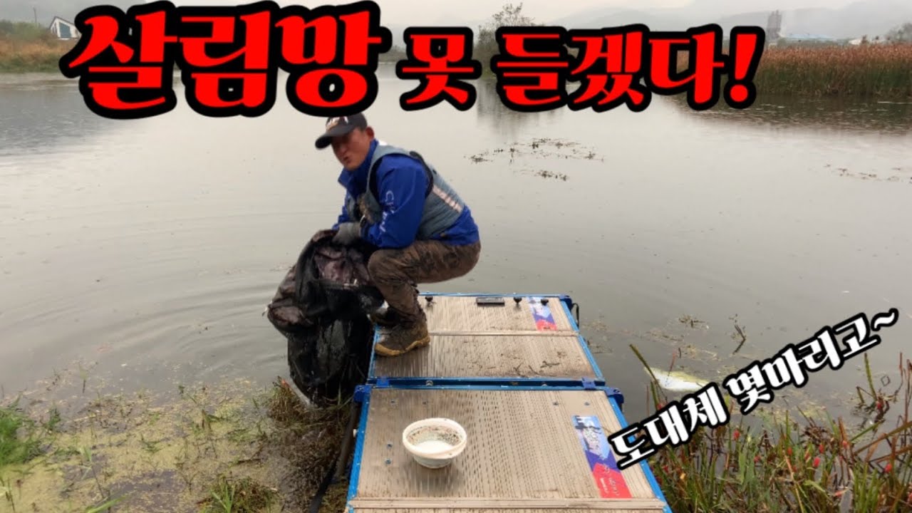살림망이 찟어진다 조심하게 들어~