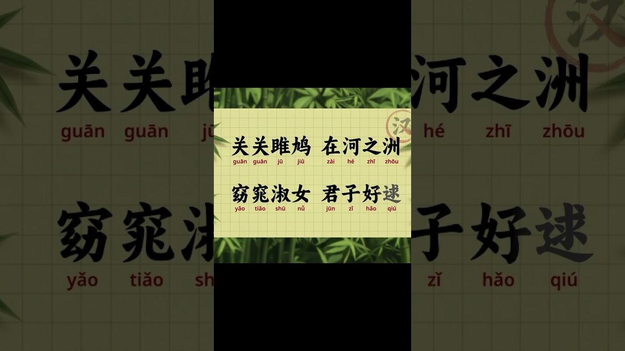 Ancient Chinese Poem Pop Remix (Learn Chinese with Song) | 诗经 - 关雎 Guan Ju 