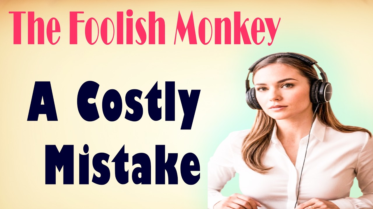 The Foolish Monkey || Learn English Through Story Level 1 🔥 || English Listening Practice ✅