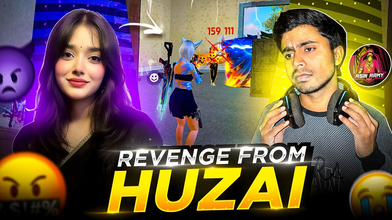V BAGDE Youtuber Challenge Me For 4vs4 || Annu Play Vs Huzai REVENGE TIME || #vbadge #freefire