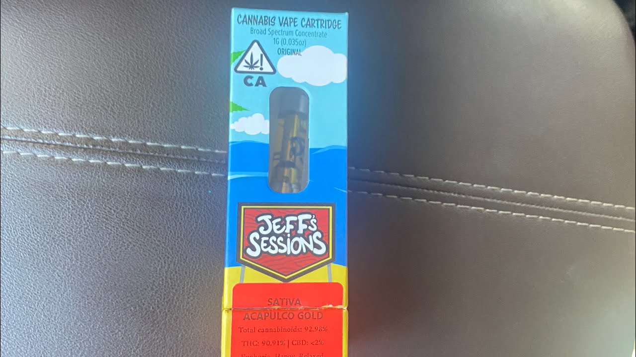 Acapulco Gold Distillate Cart By Jeff's Sessions | Budget Sativa Cartridge | OFF THE RADAR REVIEWS