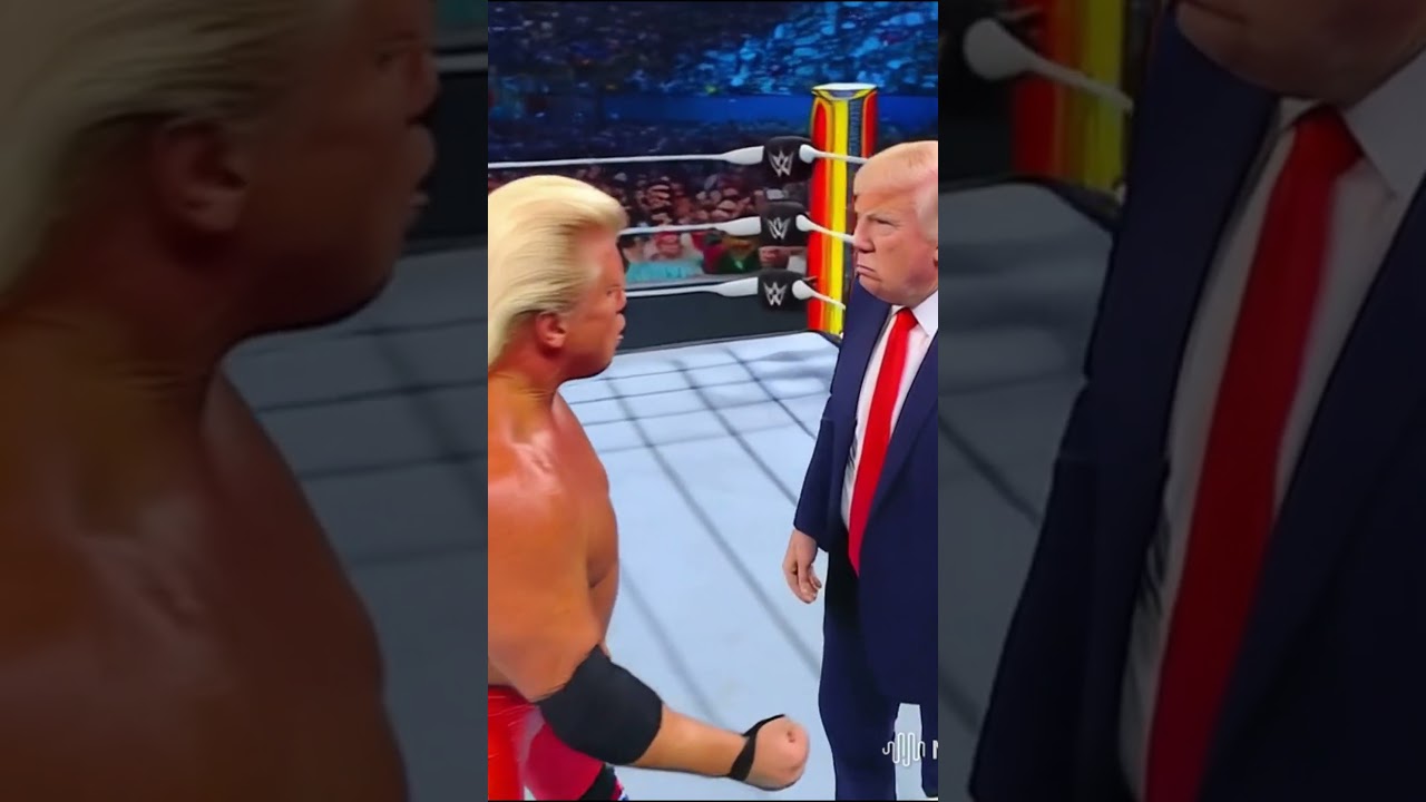 When Giant Trump vs Small Netanyahu WWE Battle! Flag Fight | Epic Showdown