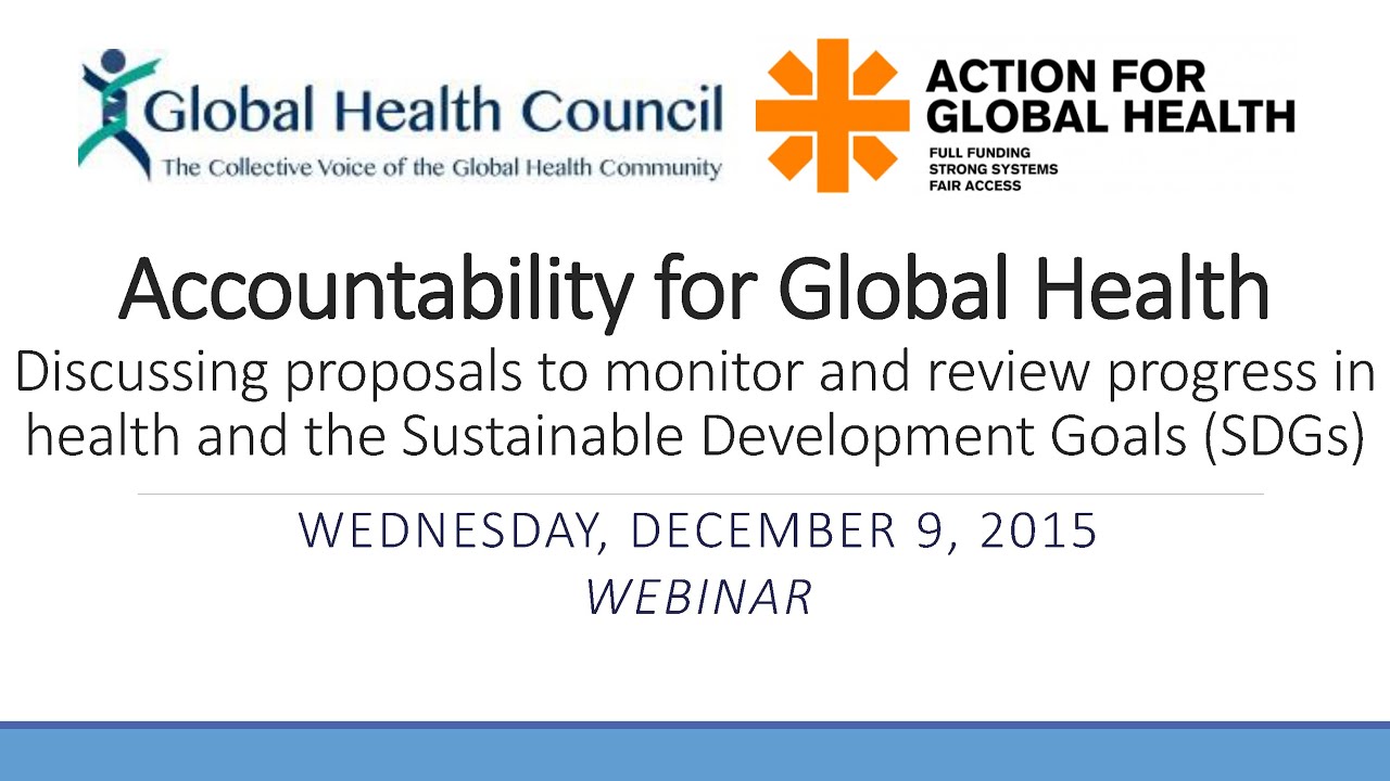 WEBINAR: Accountability for Global Health