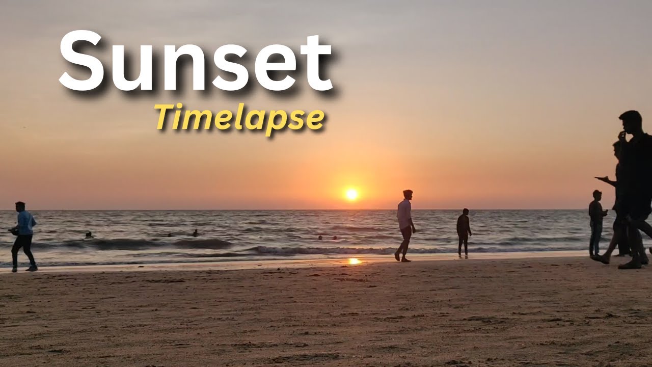 Beautiful Sunset Silver Beach | Timelapse Video | Mumbai City | India | Walking tour  | 2024