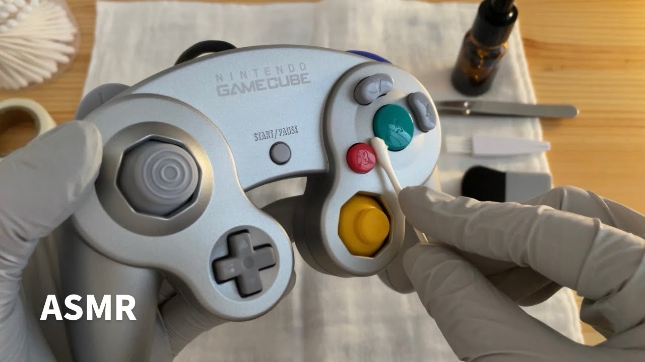 【ASMR｜音フェチ】ゲームキューブコントローラーを掃除する音。Gamecube Controller Cleaning