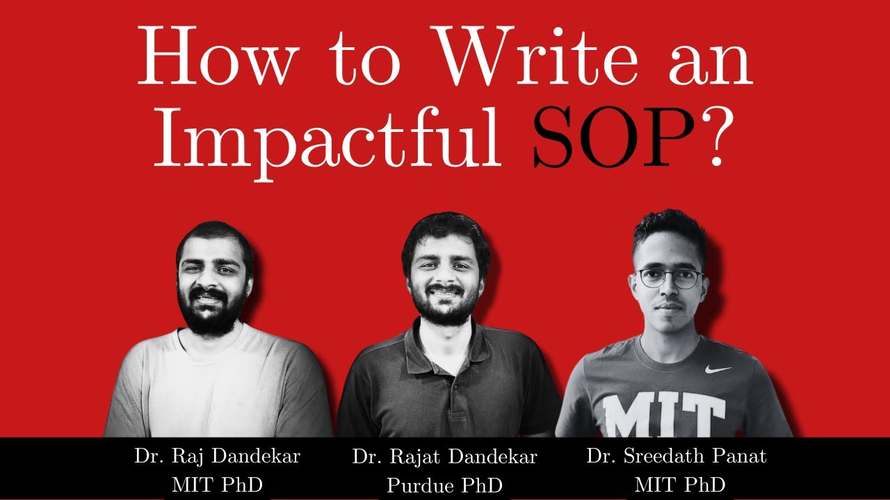 How to write an impactful SOP? By MIT, Purdue PhDs