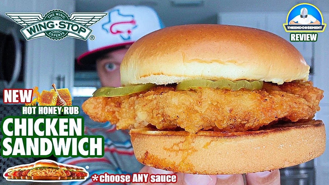 Wingstop® Chicken Sandwich Review! 🐔🥪 | Hot Honey Rub 🔥🍯 | National Launch | theendorsement