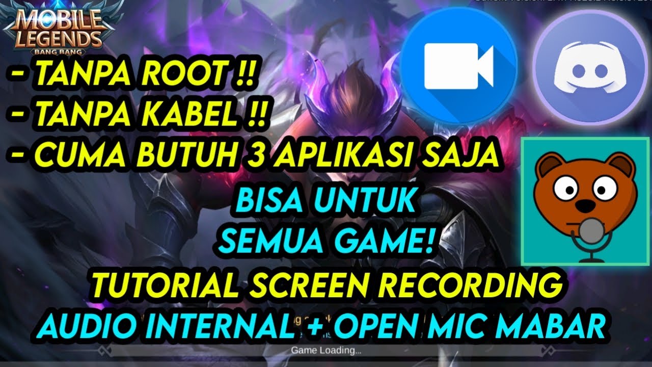 TUTORIAL TANPA KABEL REKAM LAYAR + Sound Internal + Open Mic dengan DISCORD buat MABAR !!!