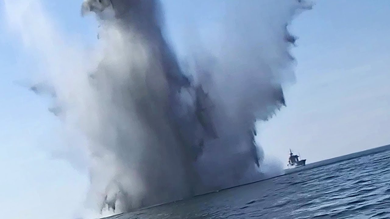 Minesweepers Detonate World War 2 Sea Mines In The Baltic Sea