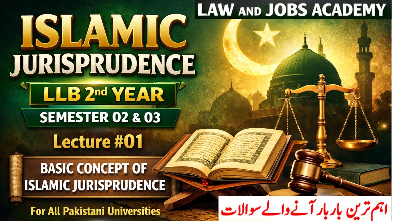 Basic Concept of Islamic Jurisprudence| Lecture 01 | Fiqh Basics| Most Important Concepts| 2nd Year