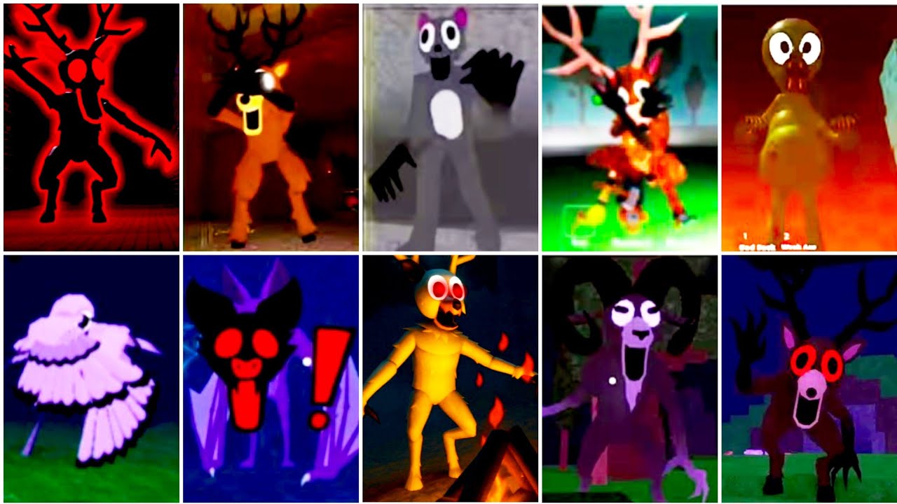 99 Nights in the Forest- OWL Vs BAT VS RAM vs DEER vs GOAT, BOAR, HUNGRY DEER ALL JUMPSCARES #roblox