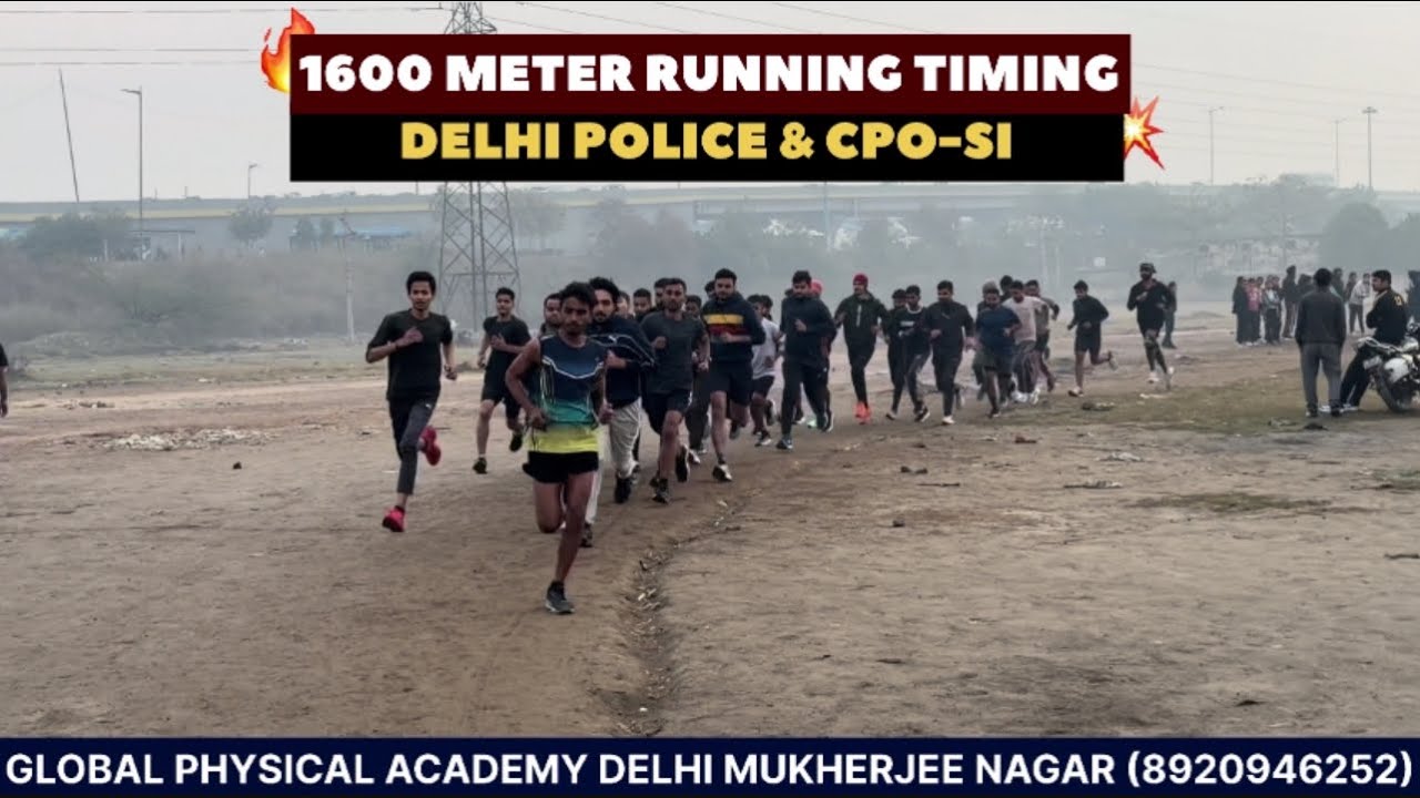 Delhi police physical 1600 meter running timing 🚨🚨|| 1600 meter running || #physical #1600mtrruning