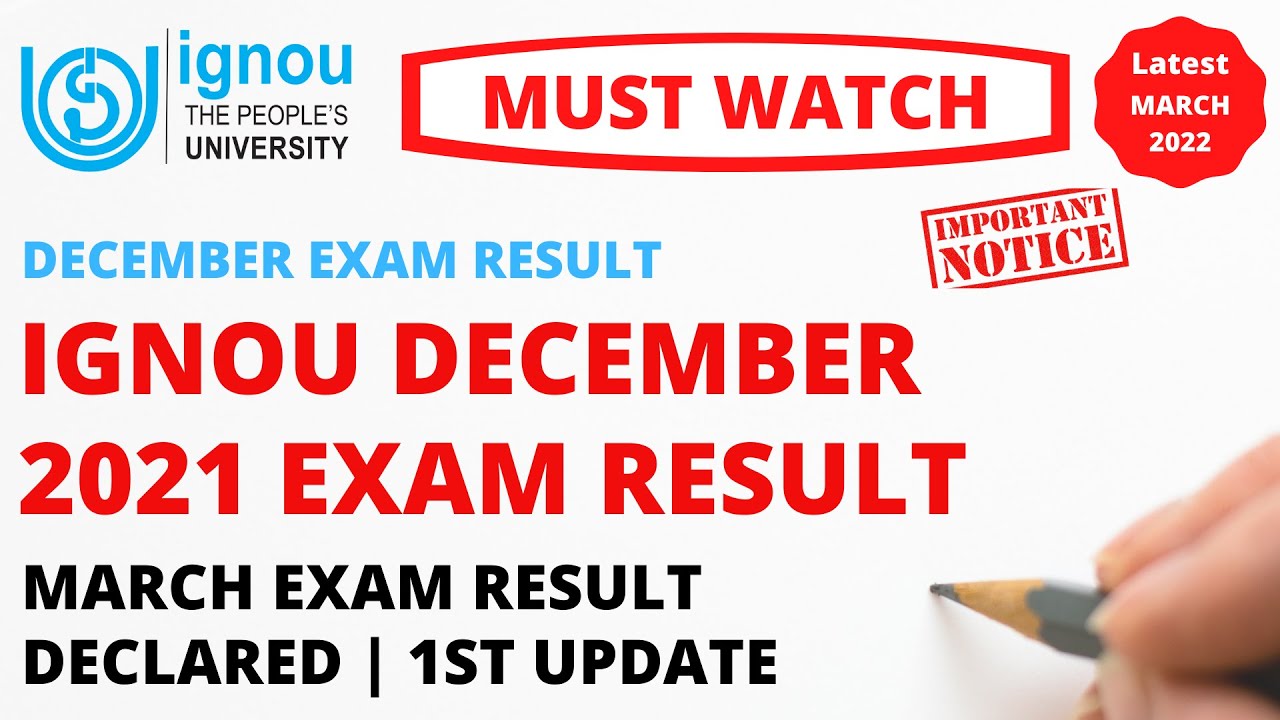 IGNOU December 2021 Exam Result | MARCH EXAM RESULT DECLARED | 1st UPDATE