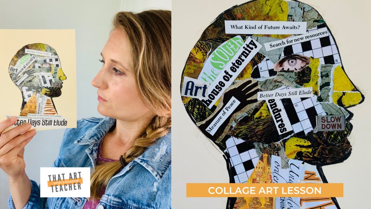 Inside My Head Collage | Collage Portrait Tutorial for Self-Expression