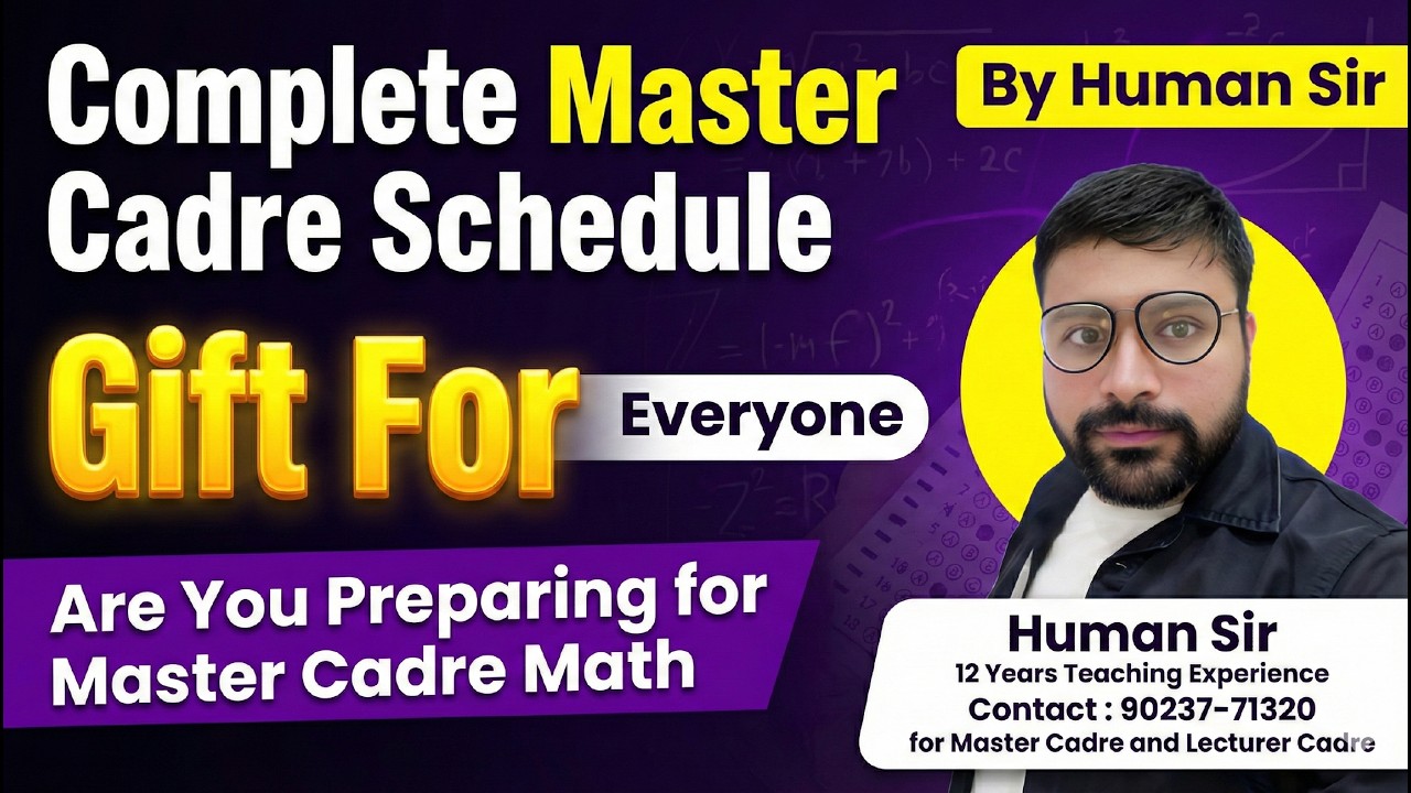 Complete Master Cadre Schedule | Gift For Everyone | #Mastercadre #lecturercadre