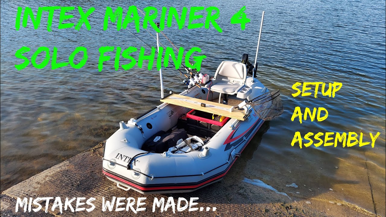 Intex Mariner 4 Custom Bass Boat Solo Fishing - mistakes were made!