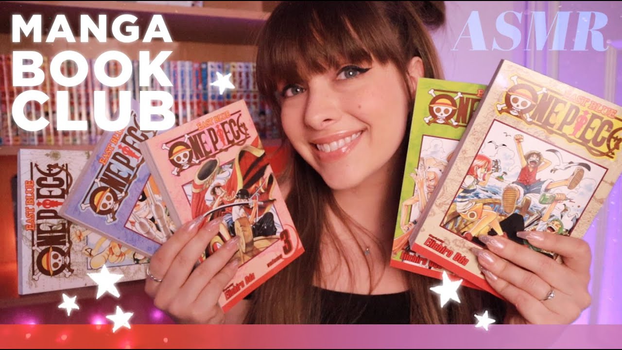 ASMR 🏴‍☠️ One Piece🏴‍☠️ ☆vol.1-5☆ Manga Book Club! Whispered Review, Tapping, Tracing, Page Flipping