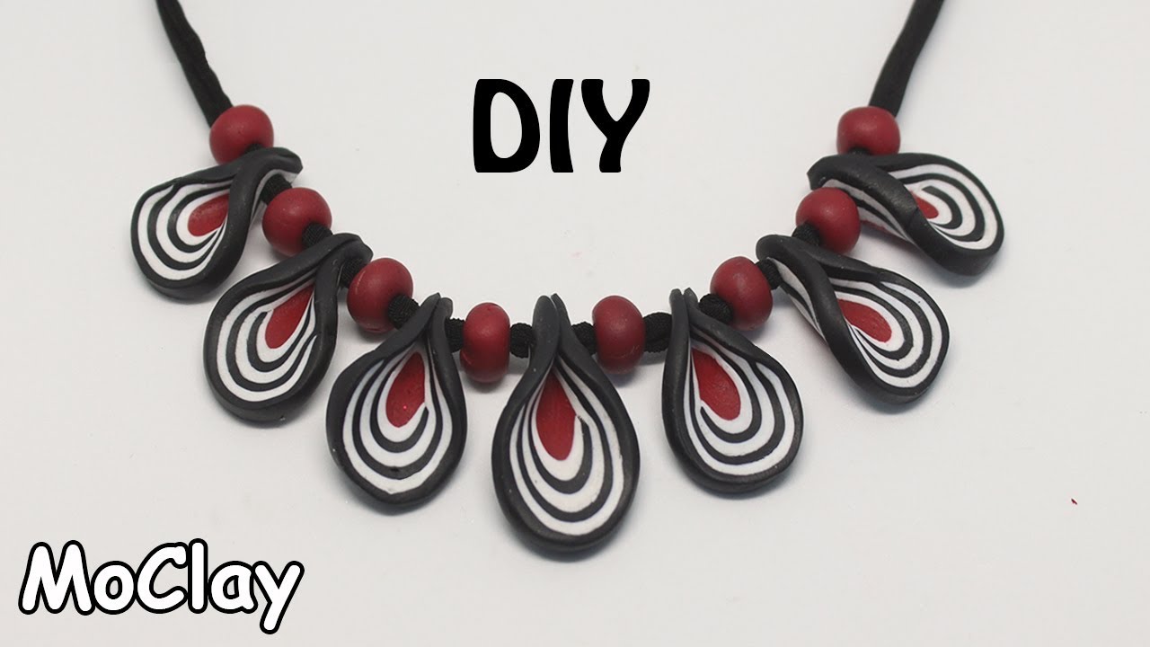 Diy Polymer clay necklace tutorial