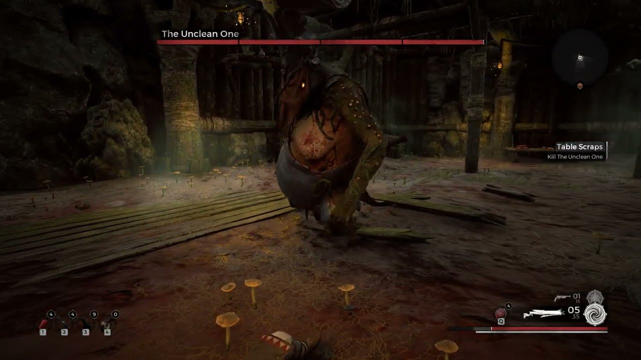 Remnant  From the Ashes The unclean one full bossfight all attacks shown (basement dweller kill)