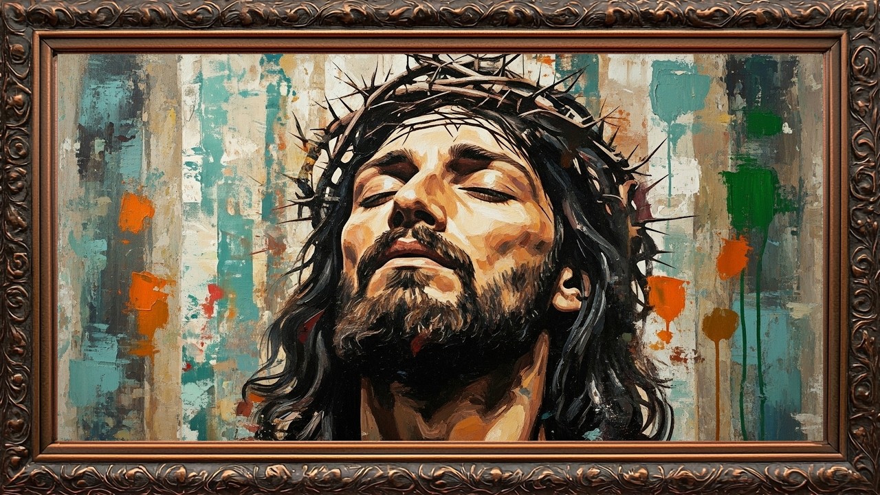 🌅 Jesus Christ Heavenly Light Vintage Frame | Inspirational Christian Wall Art Display