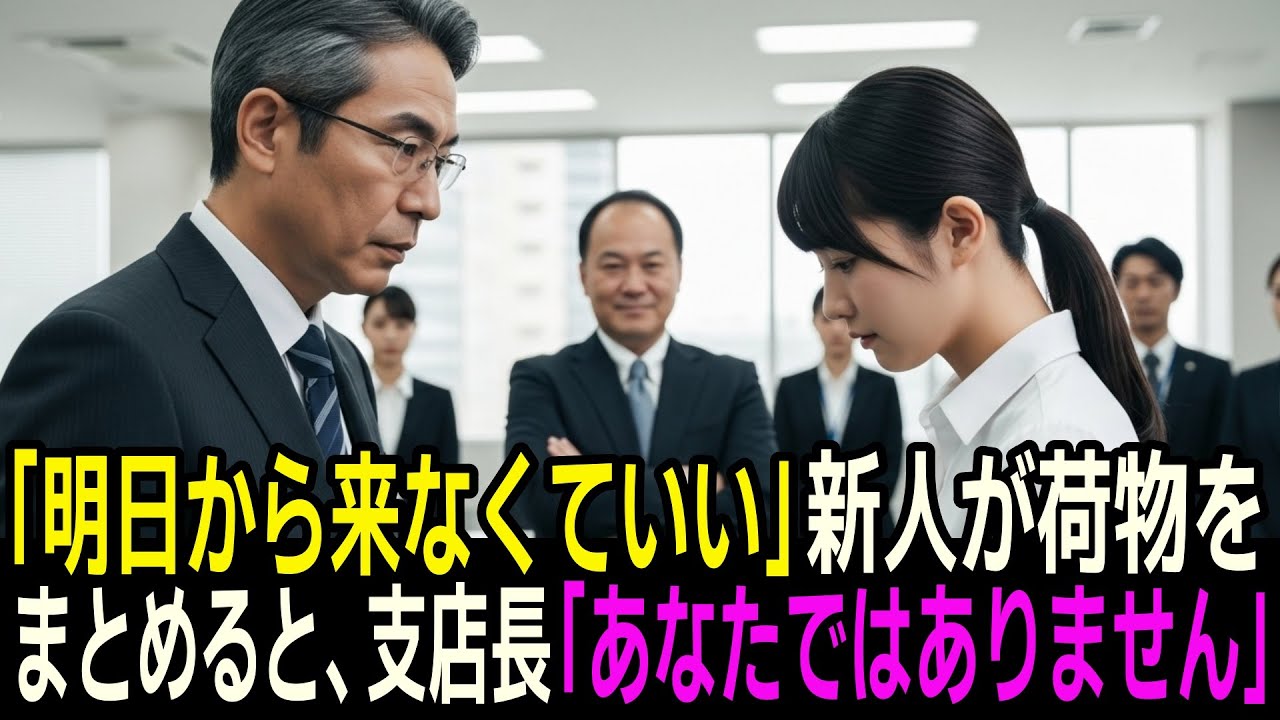 部長「明日から来なくていい」新人「わかりました…」荷物をまとめると「あなたではありません」全員が「え？」