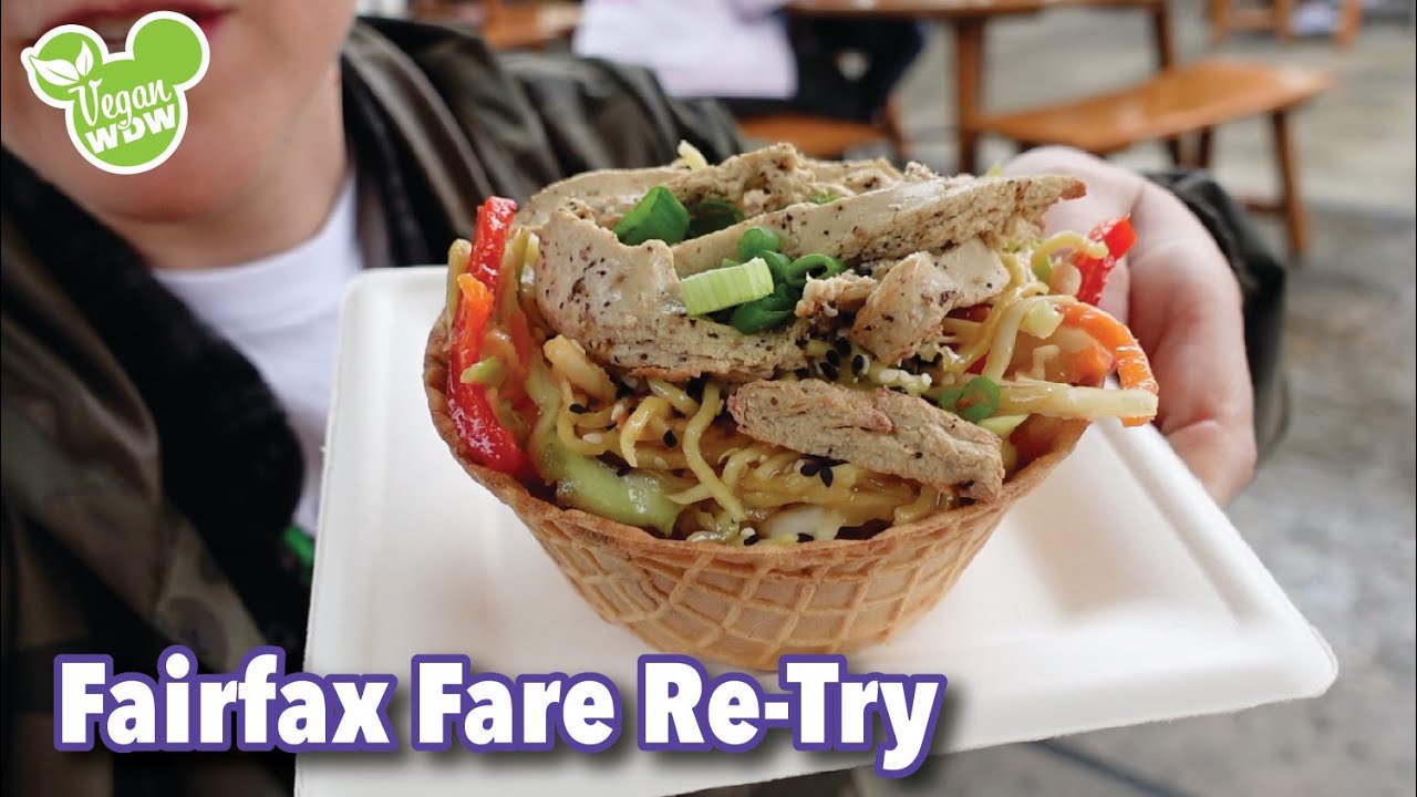 Vegan Soba Noodle Waffle Bowl from Fairfax Fare at Hollywood Studios