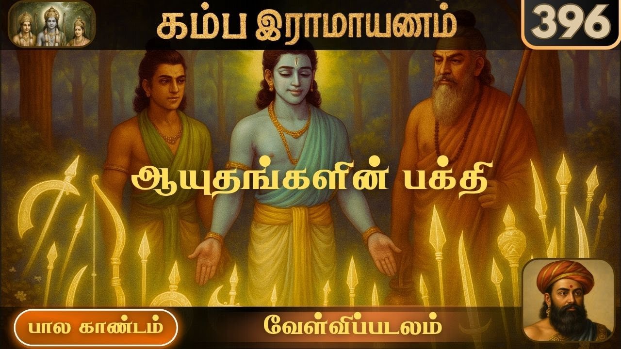 ஆயுதங்களின் பக்தி | Song 396 | வேள்விப்படலம் | பால காண்டம் | Kamba Ramayanam