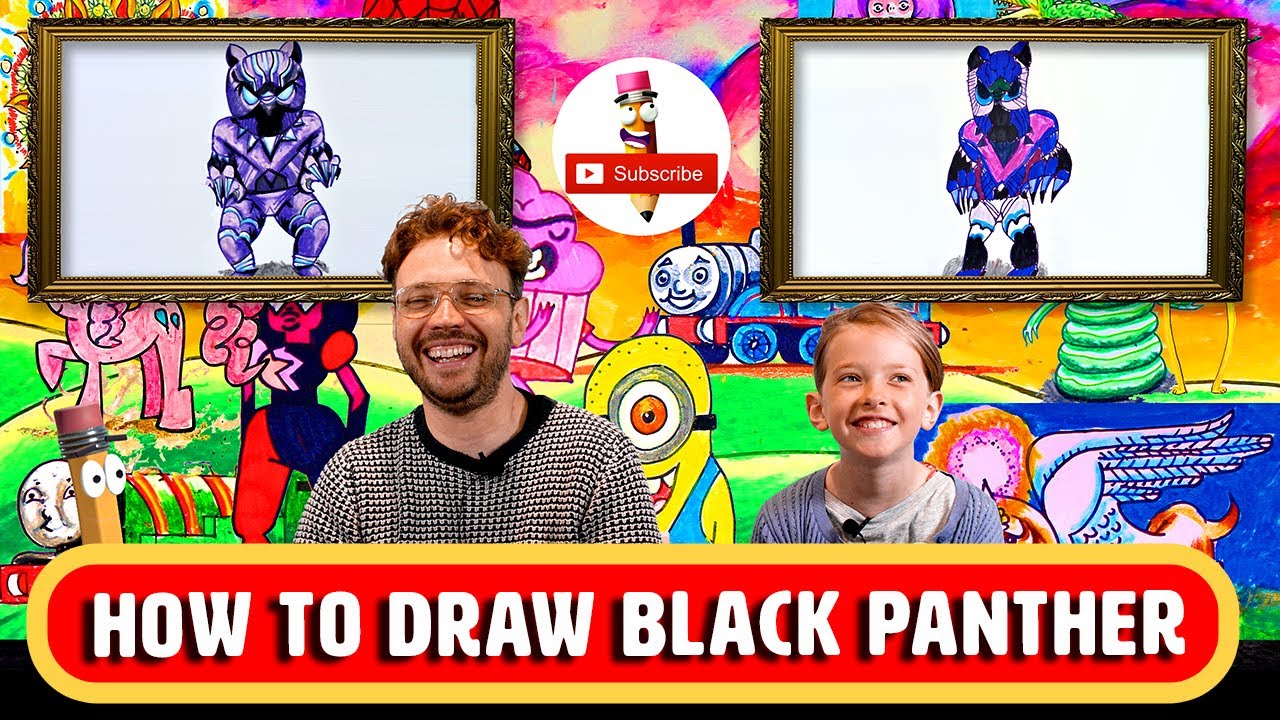 How to draw the black panther | drawing lessons for Kids |  drawing tutorial | Magic Pencil
