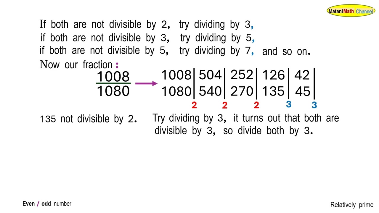 Algebra  45,   Efficiently  SImplify  Fractions Bilinguals