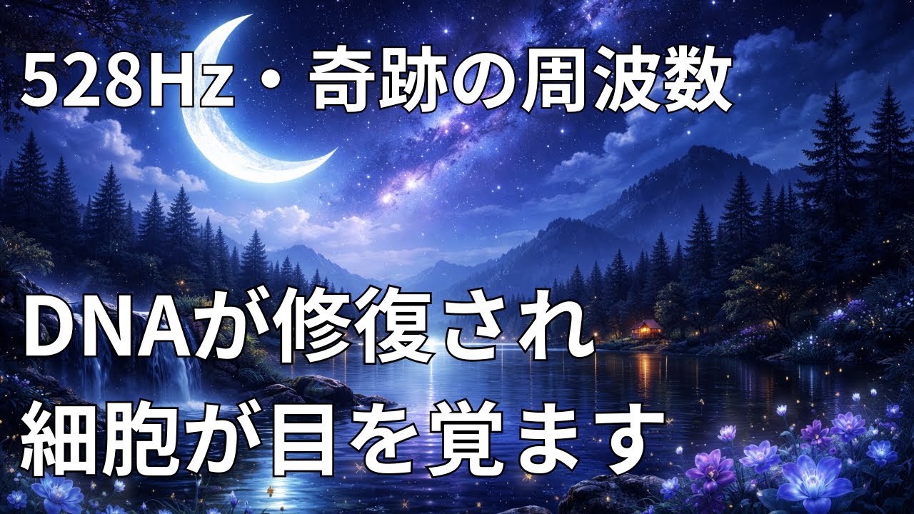 【528Hz】深い眠りへ導く528Hzソルフェジオ周波数｜528Hz Solfeggio Frequency