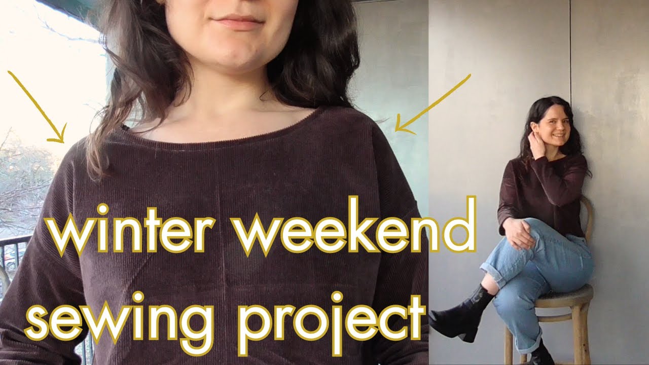 Sewing a Winter Wardrobe Staple | Long Sleeve Corduroy Boxy Top