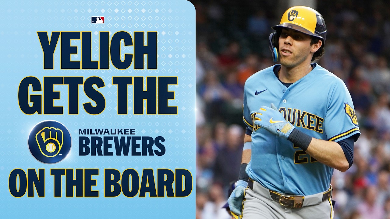 YELI ODCHODZI! Christian Yelich otwiera wynik meczu solowym homerunem w drugiej rundzie 😤