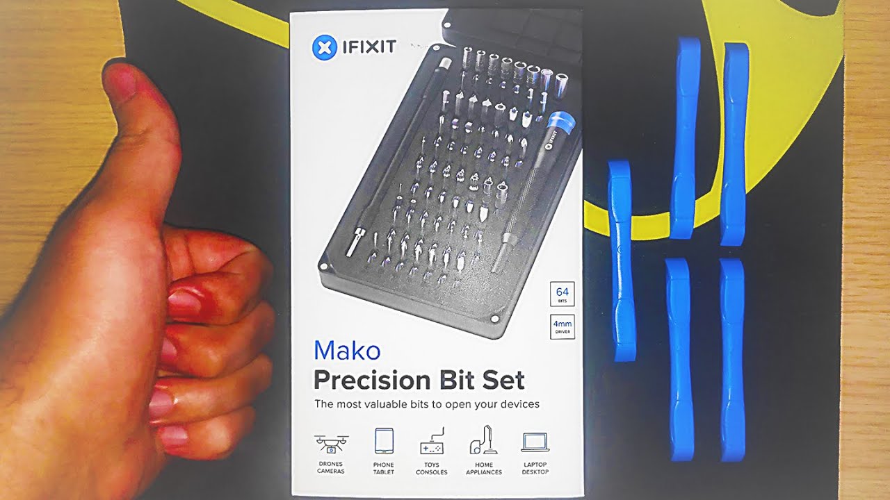 Unboxing Video Of The IFIXIT Mako Precision Bit Set 64 & 4mm + 5 Piece Of Prying Tool Inside Package