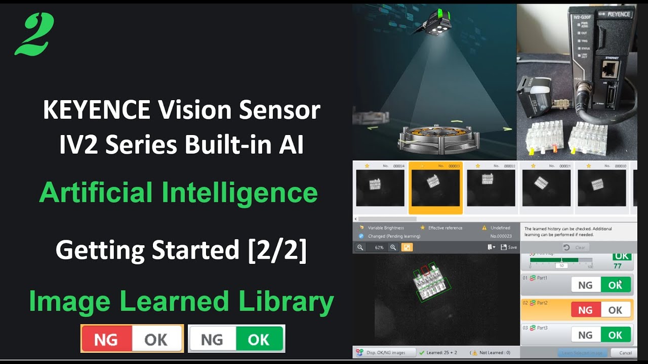 KI14b. [2/2]Keyence IV2 Vision Sensor Built-in AI Artificial Intelligence Image learning & Webpage