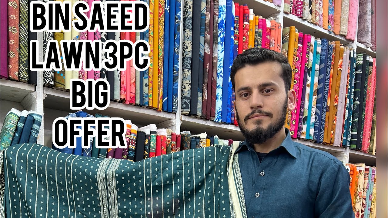 BinSaeed lawn 3pc suite sale & Marina 2pc suite 1750