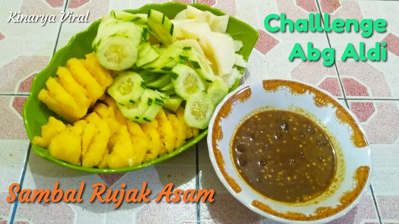 Challenge Sambal Rujak Asam🌶️🥒🍍 + Cara membuatnya