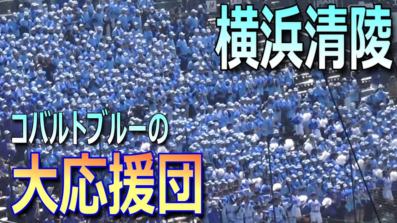 21世紀枠選出の横浜清陵／コバルトブルーの大応援団がアルプススタンドで力強い演奏と声援を送る（2025選抜高校野球大会　横浜清陵vs広島商）