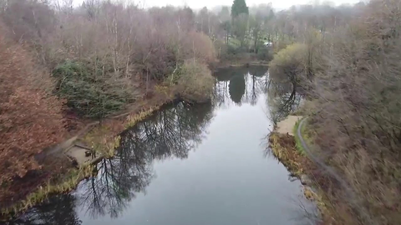 Brief Early Drone Flight Over Fishing Pond, Blackley Manchester UK.