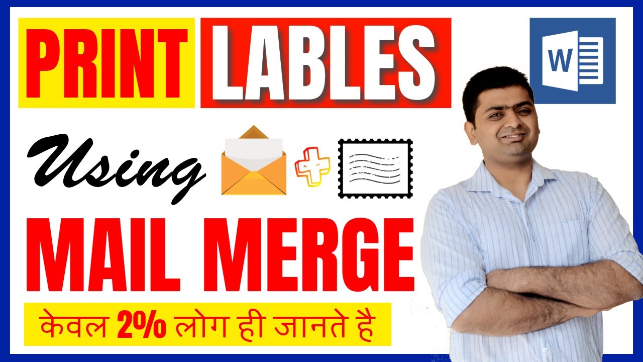 🖨️ Create Lables in MS Word using Mal Merge || Maling Tab in MS Word