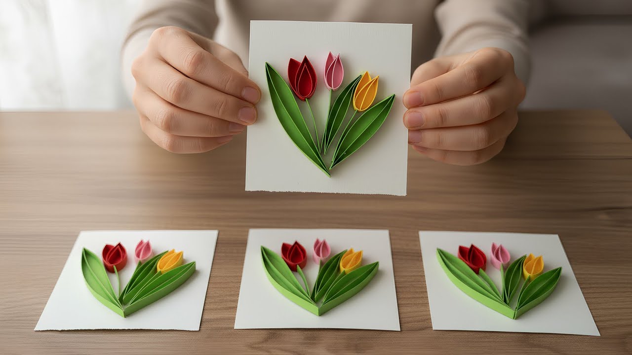 How to Make a Paper Quilling Tulip Flower | Easy & Elegant Design