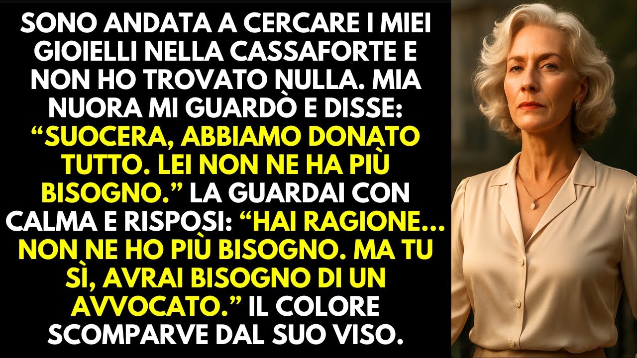 Mia nuora ha donato i miei gioielli: “Lei non ne ha più bisogno”… ma non si aspettava questo!