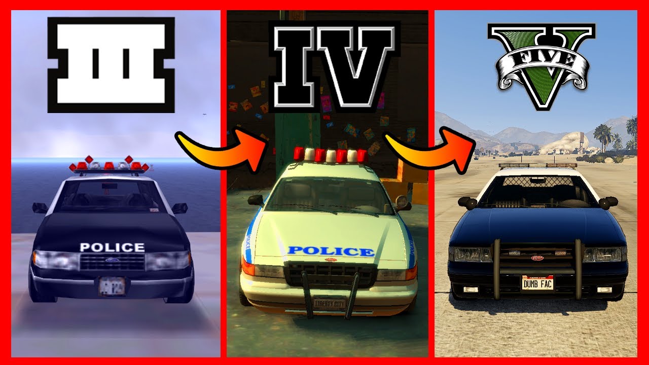 Evolution of Cop Cars in GTA Games (2001 ➡ 2025)