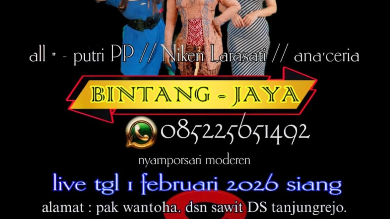 LIVE BINTANG JAYA MUSIC ''WEDDING FANESHA & MUKTI'' DSN SAWIT TANJUNGREJO WIROSARI 01 FEBUARI 2026