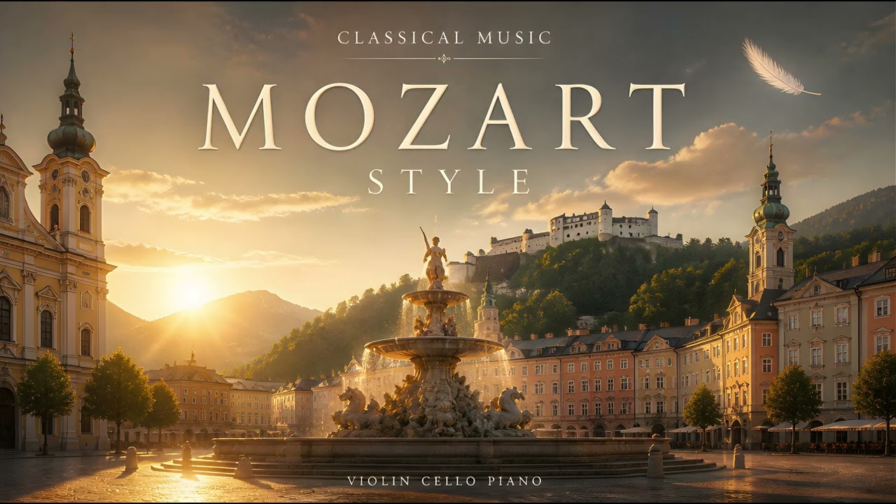 Mozart Inspired Classical Music 🎻 Cello, Violin & Piano | Beautiful Classical Instrumental AI