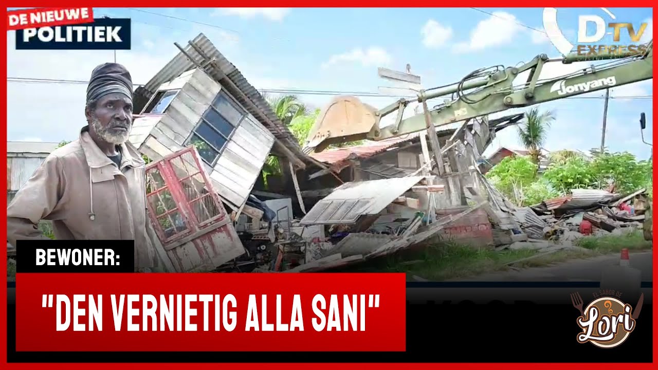 🚀 De Nieuwe Politiek LIVE • ontruiming bouwsel berm Hannaslust (Suriname)