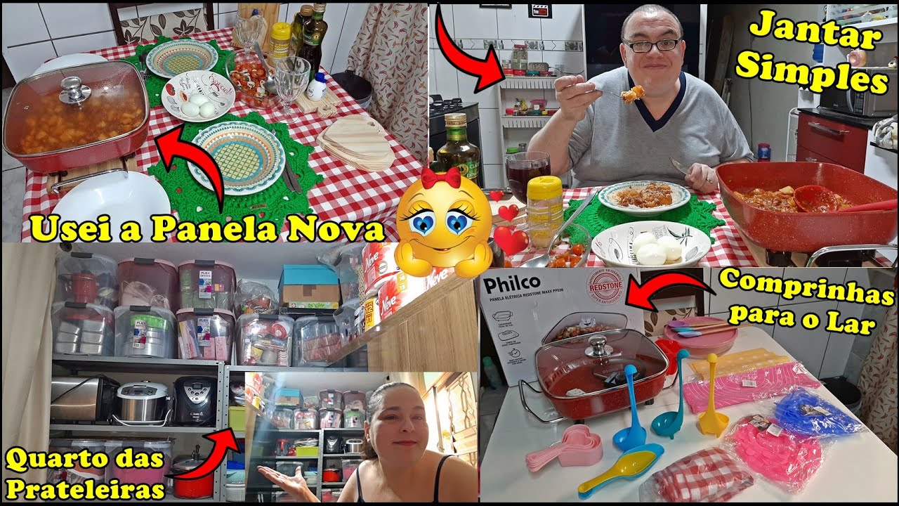 JANTAR SIMPLES - COMPREI A PANELA DOS SONHOS - QUARTO DAS PRATELEIRAS E COMPRINHAS PARA O LAR