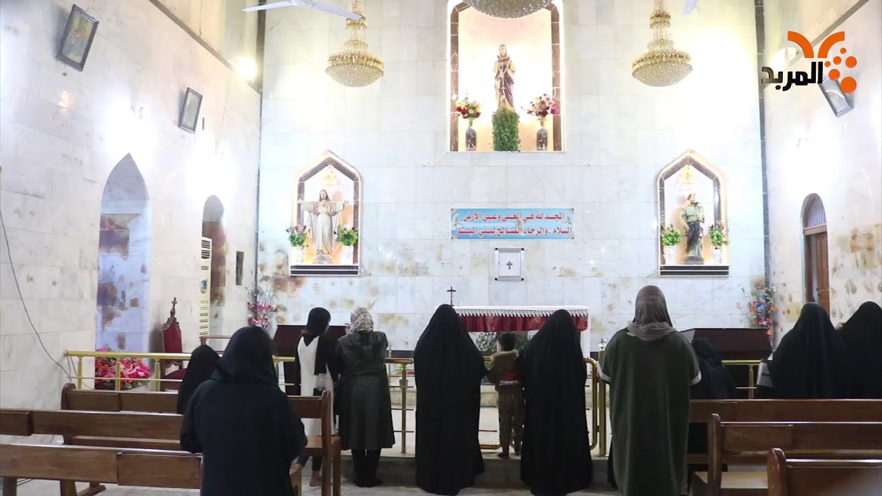 توافد العوائل الميسانية على كنيسة أم الأحزان ابتهاجا بأعياد رأس السنة الميلادية #المربد