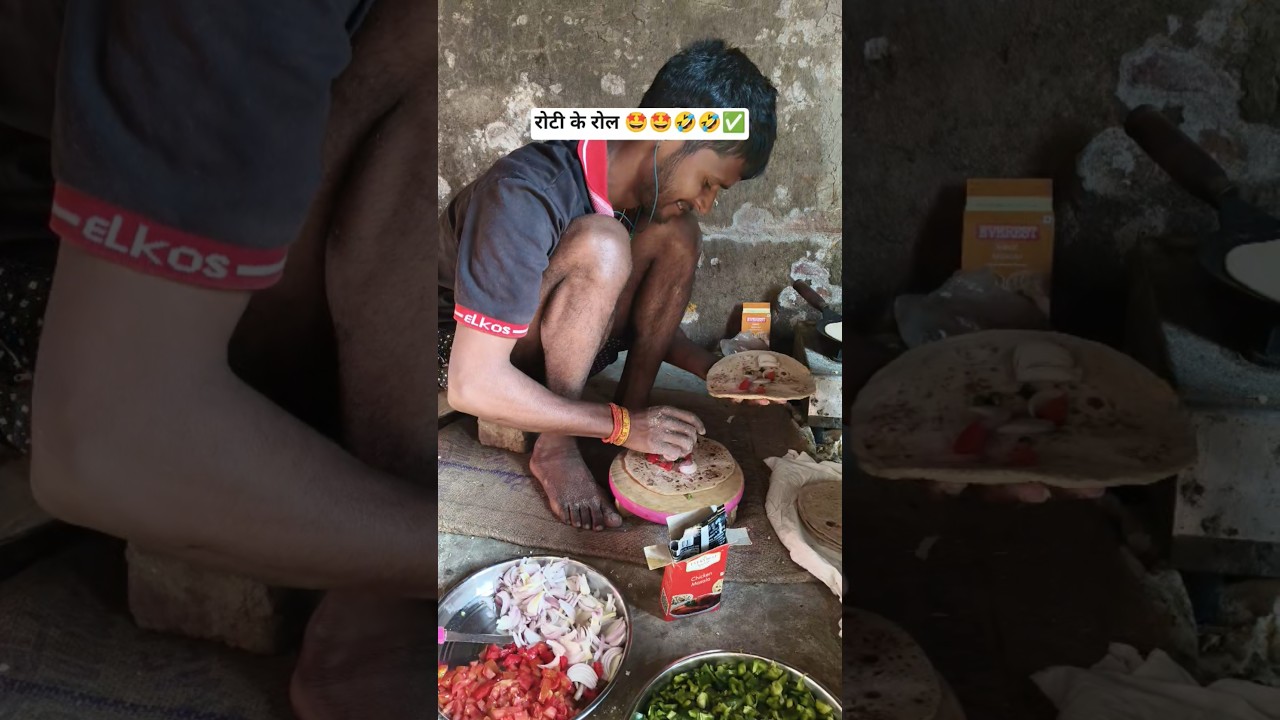 रोटी के रोल 🤩🤩🤣🤣✅ 