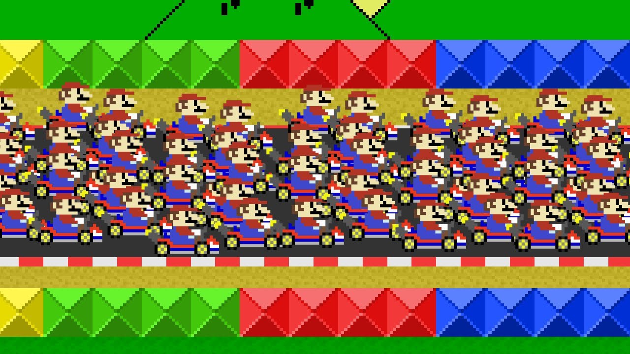 Mario Kart But With 100 Marios