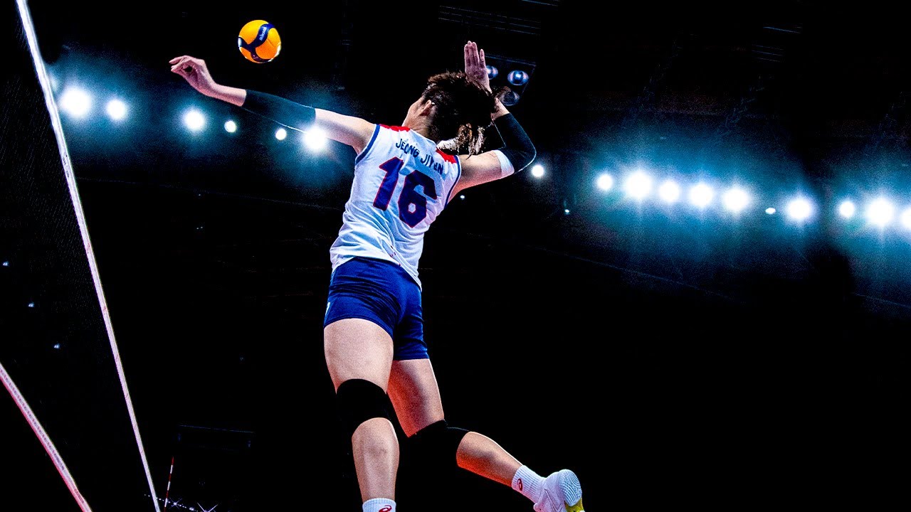 Talented Jeong Ji-yun | Monster Spikes in the Vertical Jump | VNL 2021 (HD)